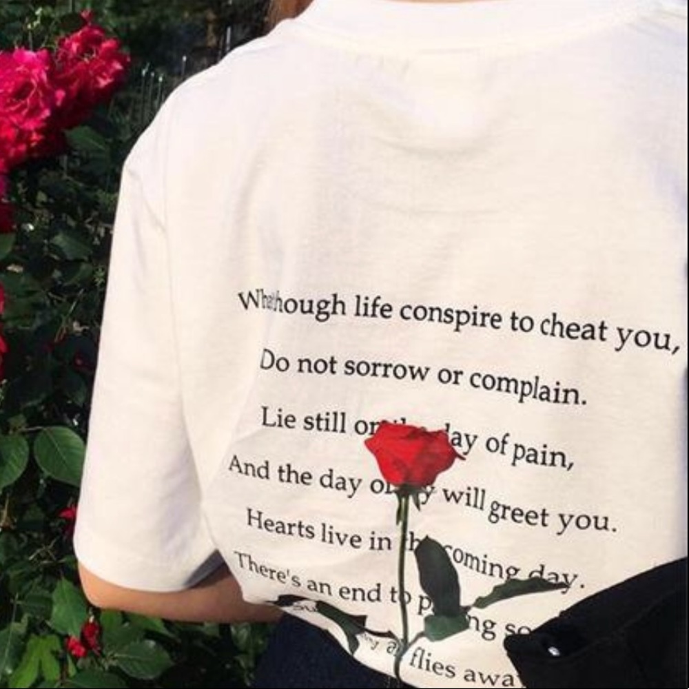 Roses Tee in white